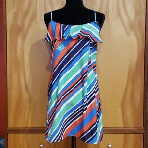 Lilly Pulitzer Striped Mini Dress - Blue, Green, Red